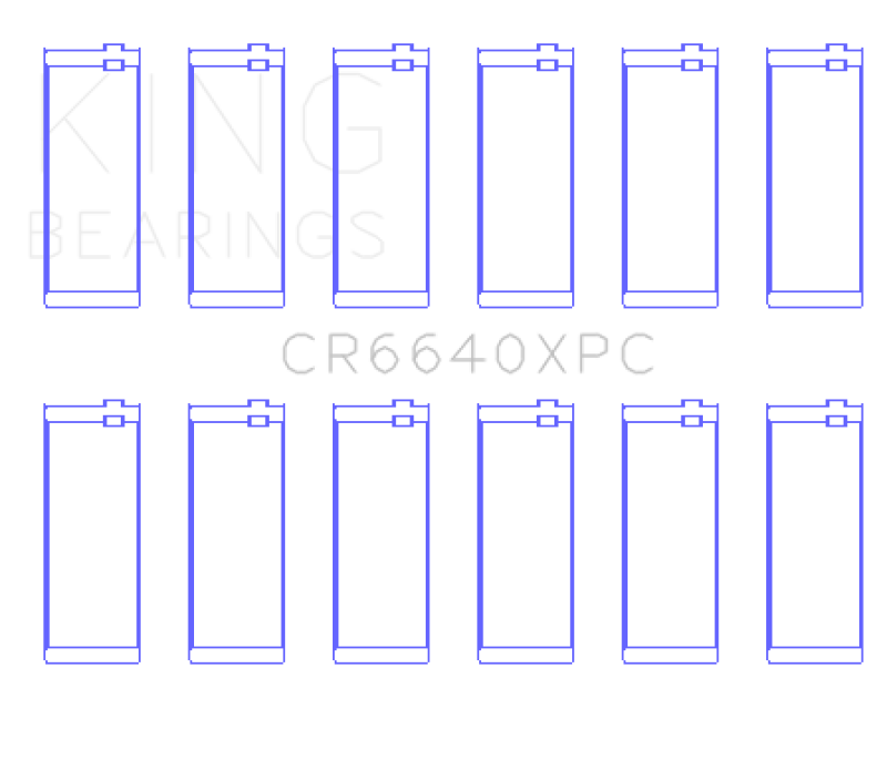King Engine Bearings CR6640XPC FITS: King BMW M20 & M50 2.0L / 2.5L / 2.7L Coated Performance Rod Bearing Set Bearings
