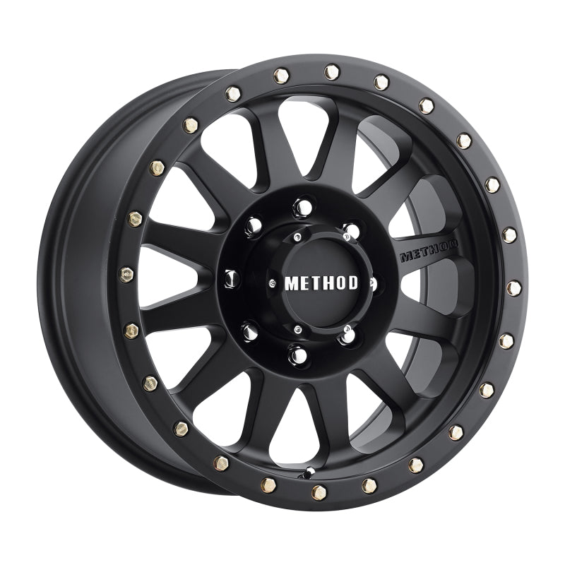 Method Wheels MR30478580500 FITS:Method MR304 Double Standard 17x8.5 0mm Offset 8x6.5 130.81mm CB Matte Black Wheel Wheels Cast