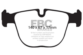 EBC DP42008R FITS: 10+ BMW X5M 4.4 Twin Turbo Yellowstuff Rear Brake Pads Brake Pads Performance