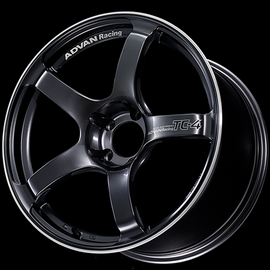 Advan YAD8J12EGMR FITS: TC4 18x9.5 +12 5-114.3 Racing Gunmetallic and Ring Wheel Wheels Cast