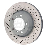 SHW Performance PRL31124 FITS: -SHW 15-16 Porsche 911 Carrera 4 GTS 3.8L w/o Ceramic Brakes Left Rear Drilled-Dimpled MB Brake Rotor Brake Rotors Drilled