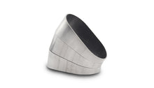 Load image into Gallery viewer, Vibrant 13580 FITS: Horizontal 304 SS Oval Pie Cuts 3.5in OD Tight 45 Degree Elbow Steel Tubing