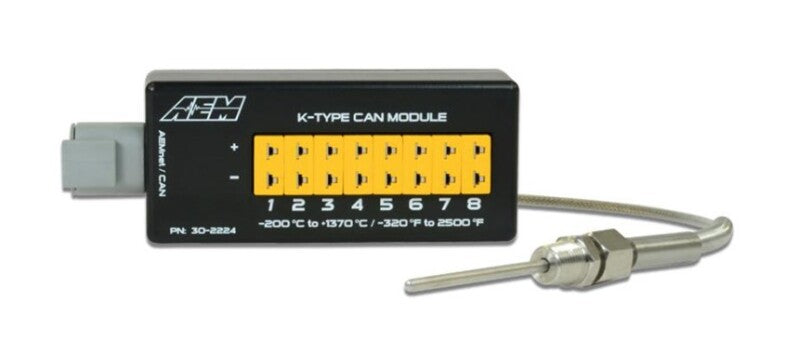 AEM 30-2224 FITS: 8 Channel K-Type Thermocouple EGT CAN Module Data Acquisition