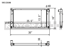 Koyo VH012664N FITS: 13-20 Scion FR-S / Subaru BRZ 2.0L / 22+ Toyota GR86 / Subaru BRZ 2.4L (MT/AT) Radiator Radiators