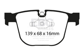 EBC UD919 FITS: 08-10 BMW M3 4.0 (E90) Ultimax2 Rear Brake Pads Brake Pads OE