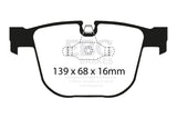 EBC DP31451C FITS: 08-10 BMW M3 4.0 (E90) Redstuff Rear Brake Pads Brake Pads Performance