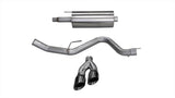 CORSA Performance 14837BLK FITS: 2015-2020 Ford F-150 5.0L V8 (Super Crew Cab) Black Sport Single Side Dual 4in Tips CB Exhaust Catback