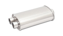Load image into Gallery viewer, Vibrant 1111 FITS: StreetPower Oval Muff 5in x 9in x 15in long body 3in in I.D. x dual 2.5in out Center-Dual Muffler
