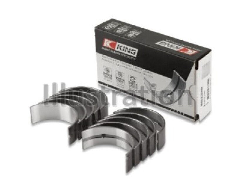 King Engine Bearings MB5661SI FITS: -King Volkswagen AMB/BYK/BBX (Size STD) Silicon Bi-Metal Aluminum Main Bearing Set Bearings