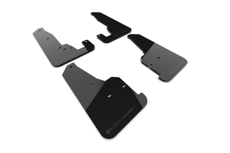 Rally Armor MF134-UR-BLK-MBK FITS: 18-22 Jeep Grand Cherokee SRT Trackhawk Black UR Mud Flap Metallic Black Logo Mud Flaps