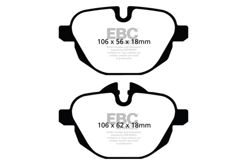 EBC UD1473 FITS: 11+ BMW X3 2.0 Turbo (F25) Ultimax2 Rear Brake Pads Brake Pads OE