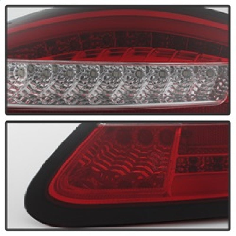 SPYDER 5083173 FITS: Porsche 987 Cayman 06-08 / Boxster 05-08 LED Tail Lights Red Clear ALT-YD-P98705-LED-RC Tail Lights