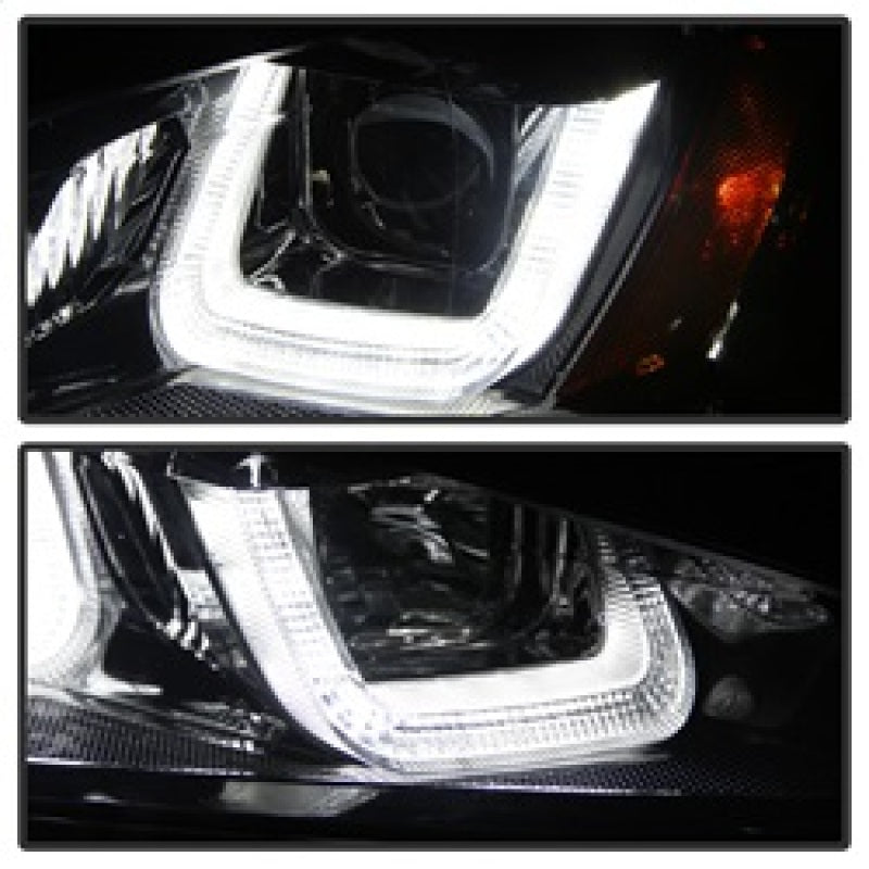 SPYDER 5080578 FITS: Volkswagen Golf VII 14-16 Projector Headlights DRL LED Blk Stripe Blk PRO-YD-VG15-BLK-DRL-BK Headlights