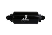Load image into Gallery viewer, Aeromotive 12378 FITS: In-Line Filter (AN -8 Male) 40 Micron Stainless Mesh Element Bright Dip Black Finish Fuel Filters