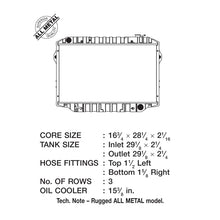 Load image into Gallery viewer, CSF 2517 FITS: 93-97 Toyota Land Cruiser 4.5L Heavy Duty 3 Row All Metal Radiator Radiators