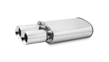 Load image into Gallery viewer, Vibrant 1047 FITS: StreetPower Turbo Oval Muff w/ Dual 3.5in Round Tips Straight Cut Bev Edge 3in inlet I.D. Muffler