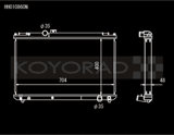Koyo HH010860N FITS: 96-00 Toyota Chaser JZX100 2.5L Inline 6 Turbo w/ Manual Trans Radiator Radiators