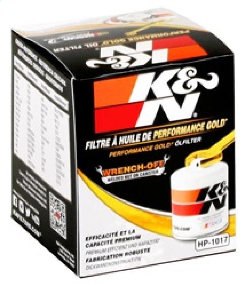 K&N Engineering HP-1017 FITS:K&N 3.74inch / 2.98 OD Performance Gold Oil Filter Oil Filters