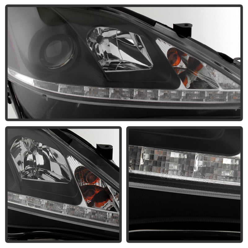 SPYDER 5080059 FITS: Lexus IS 250/350 2006-2010 Projector Headlights DRL Black PRO-YD-LIS06-DRL-BK Headlights