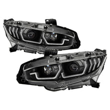Load image into Gallery viewer, SPYDER 5087867 FITS: Honda Civic 16- 2DR/4DR/Hatchback Projector Headlights Black PRO-YD-HC16SI-SEQGR-BK Headlights