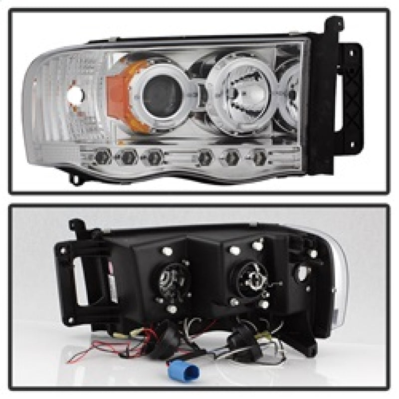 SPYDER 5009982 FITS: Dodge Ram 1500 02-05/Ram 2500 03-05 Projector Headlights LED Halo LED Chrm PRO-YD-DR02-HL-C Headlights