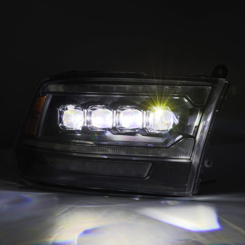 AlphaRex 880556 FITS: 09-18 Ram 2500 NOVA LED Proj Headlights Plank Style Chrome w/Activ Light/Seq Signal/DRL Headlights