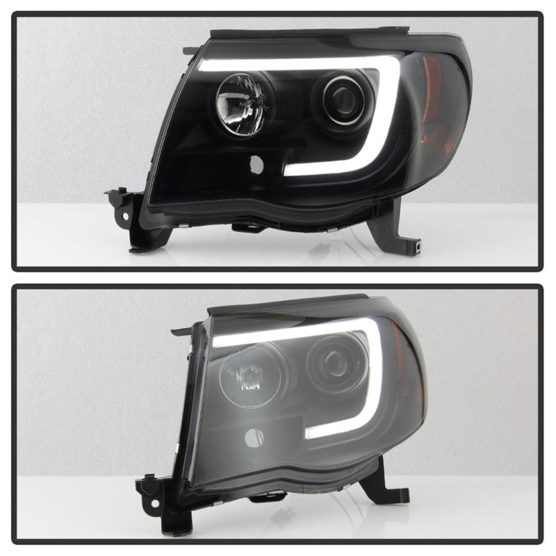 SPYDER 5085771 FITS: 05-11 Toyota Tacoma Ver 2 Proj Headlights Light Bar DRL Black Smoke PRO-YD-TT05V2-LB-BSM Headlights