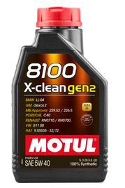 Motul 109761 FITS: 1L Synthetic Engine Oil 8100 X-CLEAN Gen 2 5W40 Motor Oils