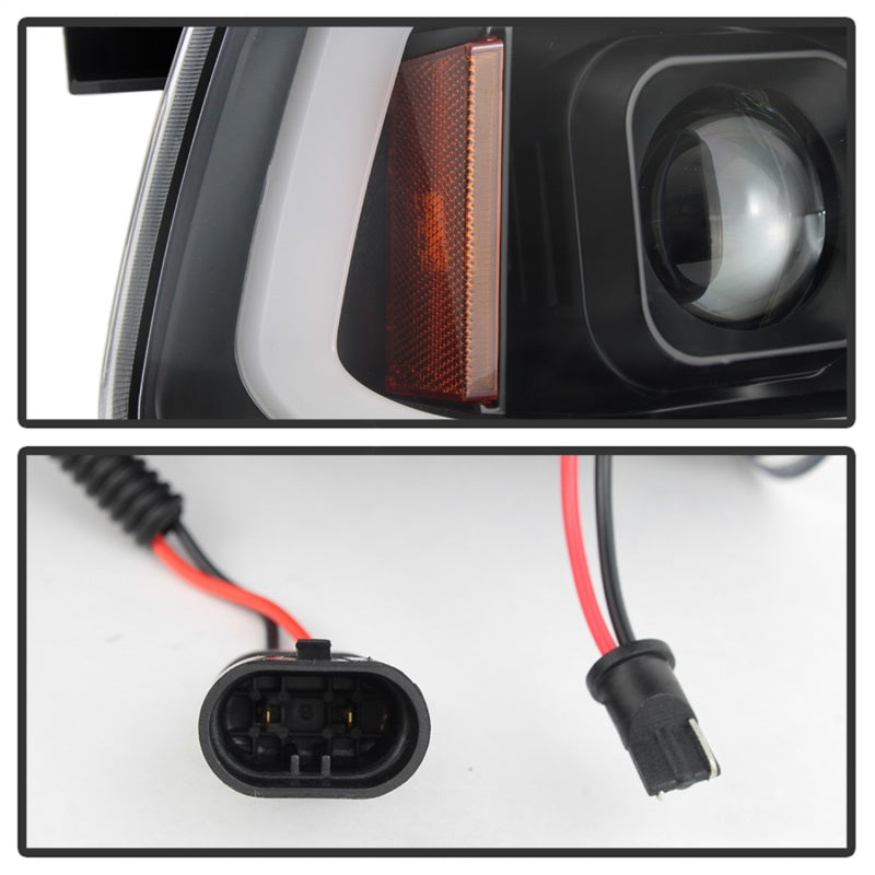 SPYDER 5085245 FITS: Dodge Charger 06-10 Projector Headlights LED Light Bar Black PRO-YD-DCH05V2-LB-BK Headlights