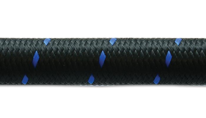 Vibrant 11988B FITS: -8 AN Two-Tone Black/Blue Nylon Braided Flex Hose (5 foot roll) Hoses