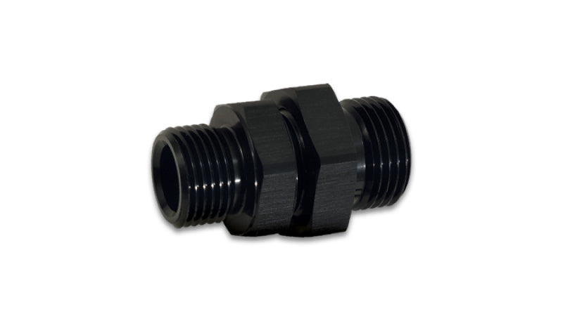Vibrant 16983 FITS: -10AN to -8AN ORB Male to Male Union Adapter Anodized Black Fittings