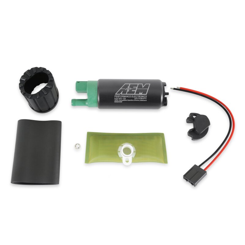 AEM 50-1235 FITS: 400 LPH E85 Compatible Fuel Pump Kit Single Barb Fuel Pumps