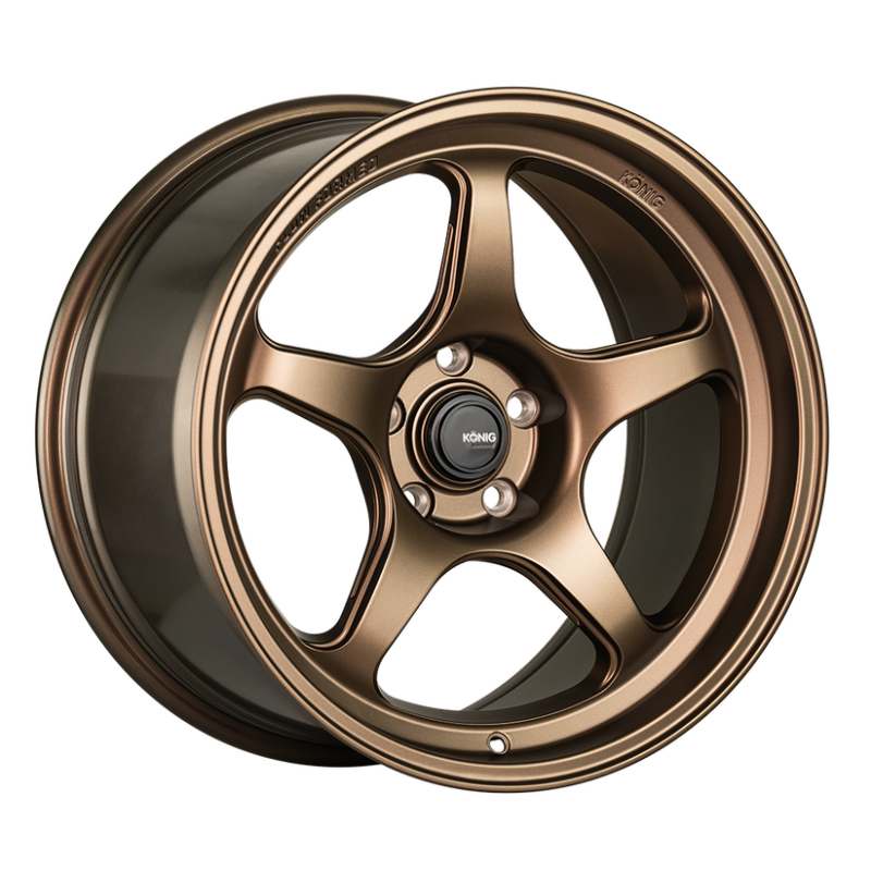 Konig HP87100408 FITS: Hyperspec 17x8 4x100 ET40 Matte Bronze Wheel (Knurled Bead) Wheels Cast