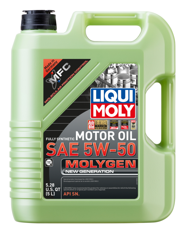 LIQUI MOLY 20310 FITS: 5L Molygen New Generation Motor Oil SAE 5W50 Motor Oils