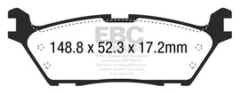 EBC DP63037 FITS: 15+ Ford F150 2.7 Twin Turbo (2WD) Electric PB Greenstuff Rear Brake Pads Brake Pads Performance
