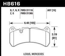 Load image into Gallery viewer, Hawk Performance HB616G.607 FITS: Hawk 08-11 Lexus IS-F / 05-06 M Benz CLK55 AMG / 07-08 CLK63 AMG DTC-60 Race Front Brake Pads Brake Pads Racing