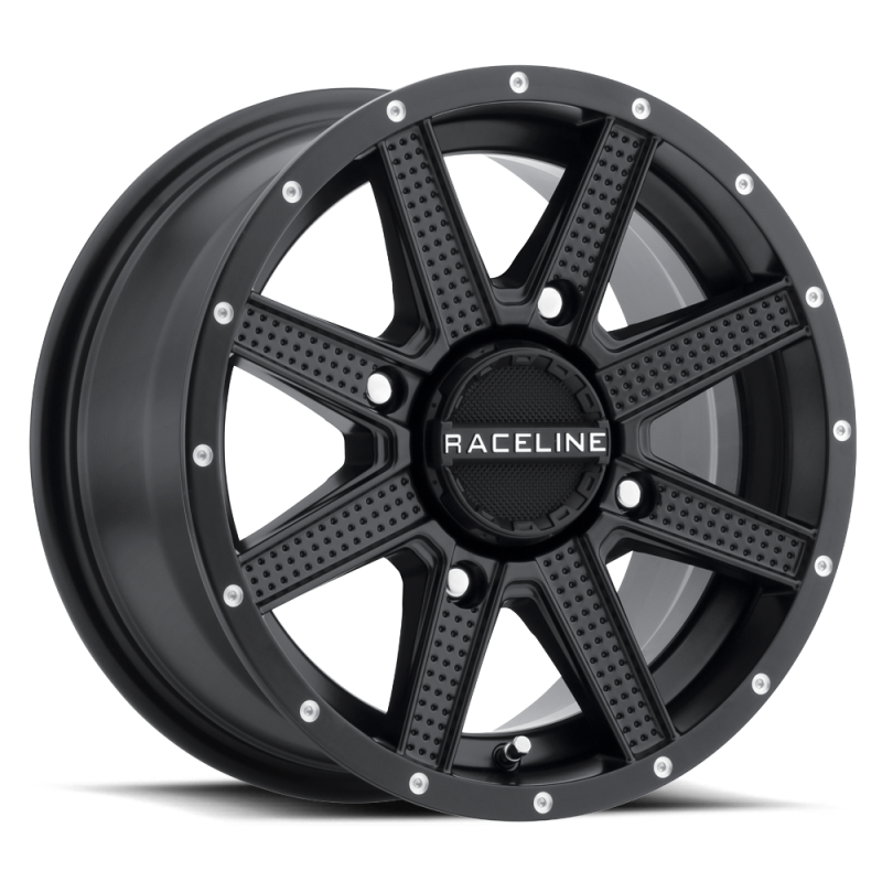 Raceline A92B-47037-52 FITS: A92B Hostage 14x7in / 4x137 BP / 10mm Offset / 110.18mm Bore Satin Black Wheel Wheels Cast