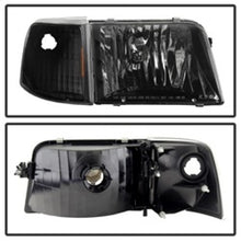 Load image into Gallery viewer, SPYDER 9029363 FITS:xTune Ford Ranger 93-97 Crystal Headlights w/ Corner Lights 4pcs Sets Black HD-JH-FR93-SET-BK Headlights