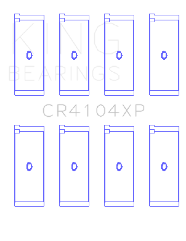 King Engine Bearings CR4104XP0.25 FITS: -King Audi/VW 83-03 1.6L/1.8L/2.0L (Size +0.25) Performance Rod Bearing Set Bearings