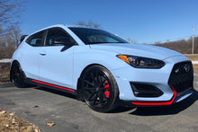 Load image into Gallery viewer, Rally Armor MF57-UR-BLK/RD FITS: 19-22 Hyundai Veloster N Black UR Mud Flap w/ Red Logo Mud Flaps