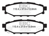 EBC 12+ 2.0 (solid rear rotors) Ultimax2 Rear Brake Pads FITS: Subaru BRZ - EBCUD1114
