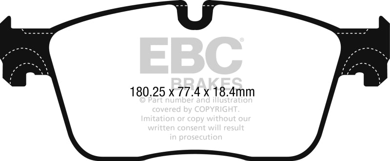 EBC DP42253R FITS: 2016+ Jaguar F-Pace 2.0L TD (180) Yellowstuff Front Brake Pads Brake Pads Performance