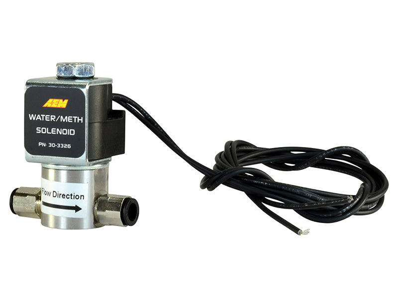AEM 30-3326 FITS: Water/Methanol Injection System High-Flow Low-Current WMI Solenoid 200PSI 1/8in-27NPT In/Out Water Meth Kits