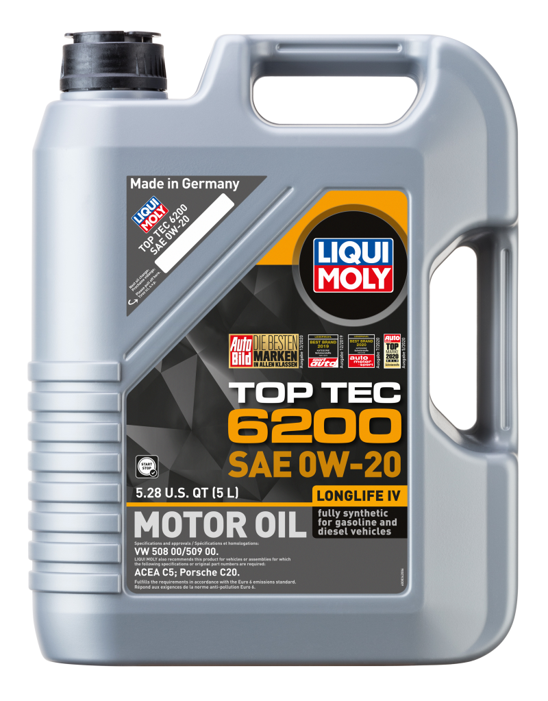 LIQUI MOLY 20238 FITS: 5L Top Tec 6200 Motor Oil 0W20 Motor Oils