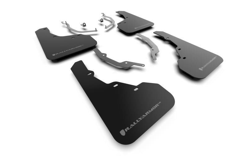 Rally Armor MF78-UR-BLK-GRY FITS: 22-25 Hyundai Santa Cruz Black Mud Flap w/Grey Logo Mud Flaps