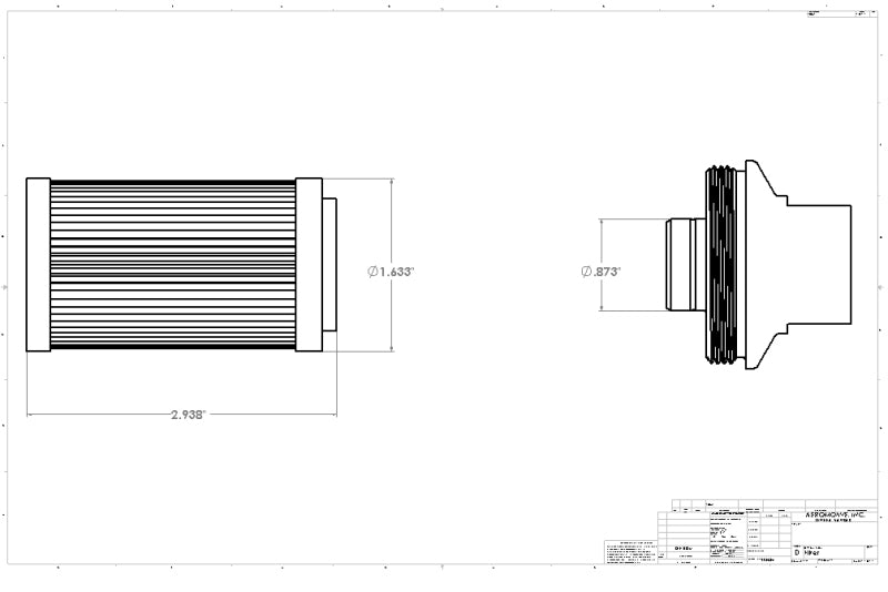 Aeromotive 12385 FITS: In-Line Filter AN -10 size Male 10 Micron Microglass Element Bright-Dip Black Fuel Filters
