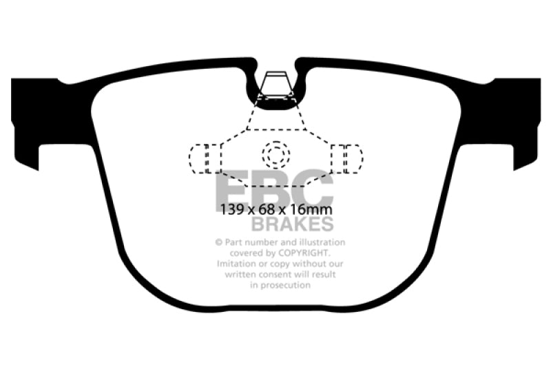 EBC UD919 FITS: 08-10 BMW M3 4.0 (E90) Ultimax2 Rear Brake Pads Brake Pads OE