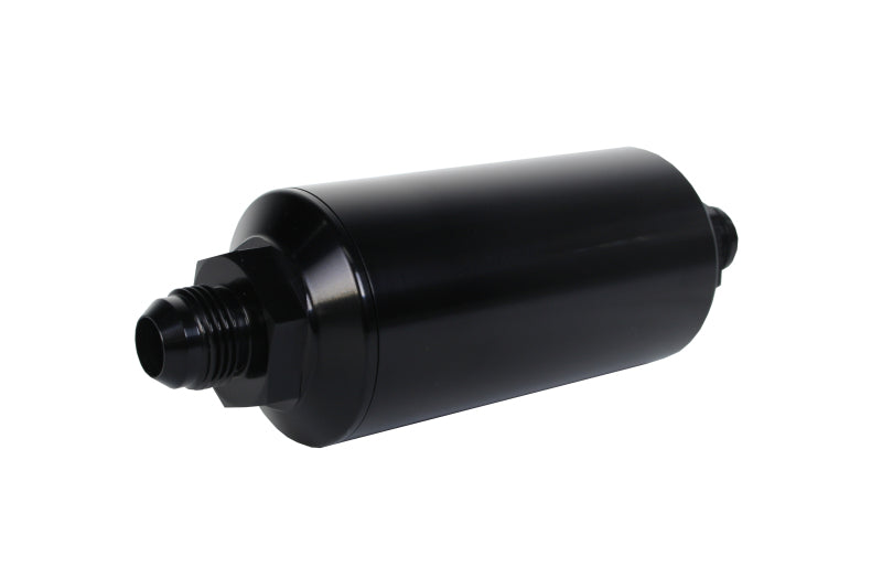 Aeromotive 12375 FITS: In-Line Filter AN-08 size Male 10 Micron Microglass Element Bright-Dip Black Fuel
