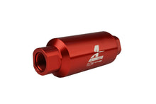 Load image into Gallery viewer, Aeromotive 12335 FITS: In-Line Filter AN-10 size 40 Micron SS Element Red Anodize Finish Fuel