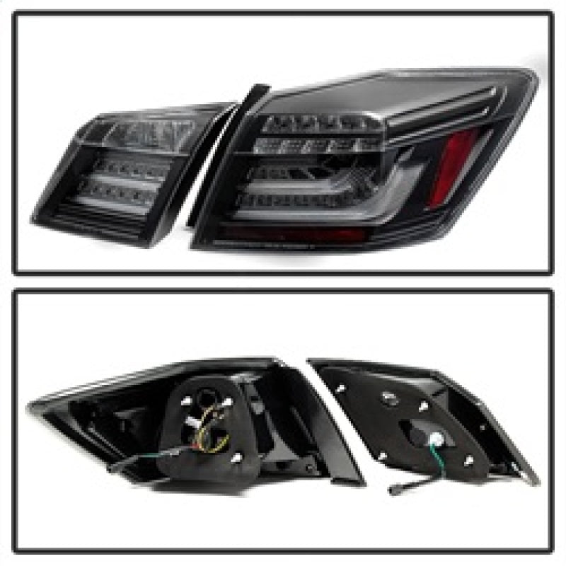 SPYDER 5082053 FITS: Honda Accord 2013-2015 4DR LED Tail Lights Black ALT-YD-HA13LED-LED-BK Tail Lights